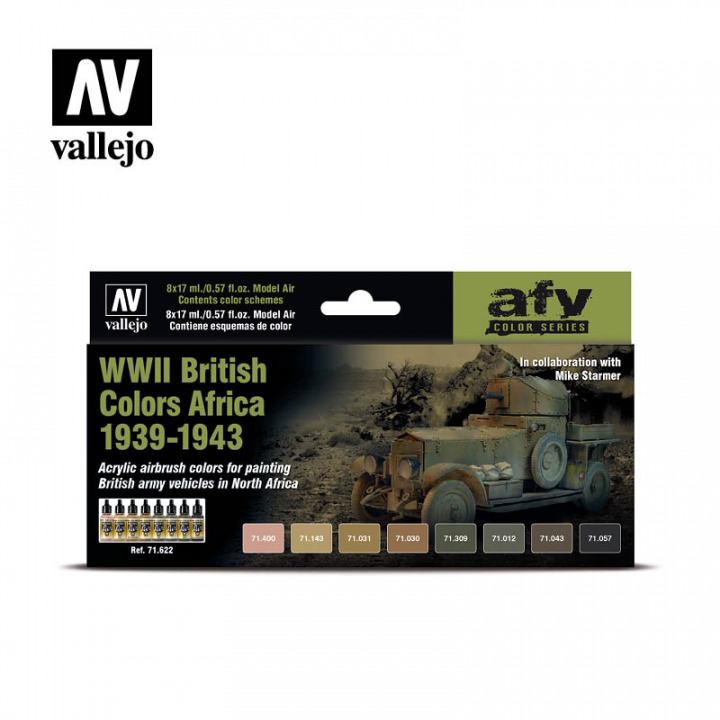 Boxart WWII British Colors Africa 1939-1943  Vallejo Model Air