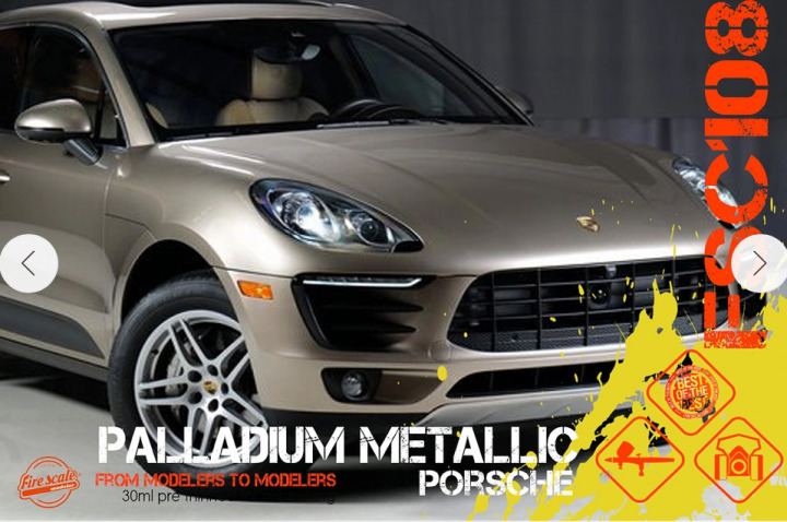 Boxart Porsche Palladium Metalic  Fire Scale Colors
