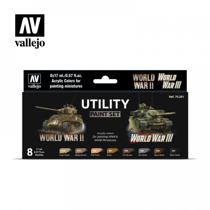 Boxart Utility Paint Set WWII & WWIII  Vallejo Model Color