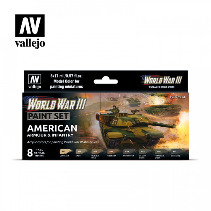 Boxart WWIII American Armour & Infantry  Vallejo Model Color