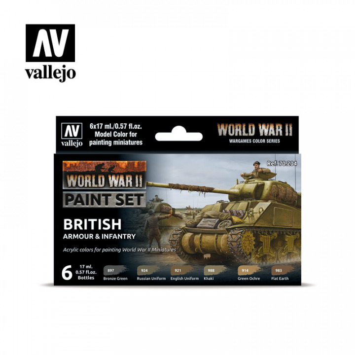 Boxart WWII British Armour & Infantry  Vallejo Model Color
