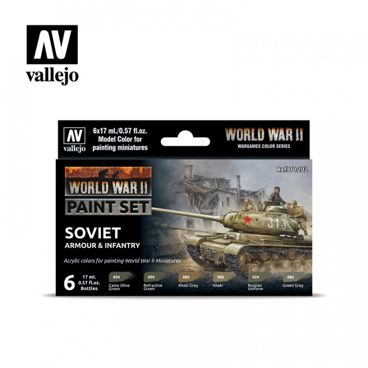 Boxart WWII Soviet Armour & Infantry  Vallejo Model Color