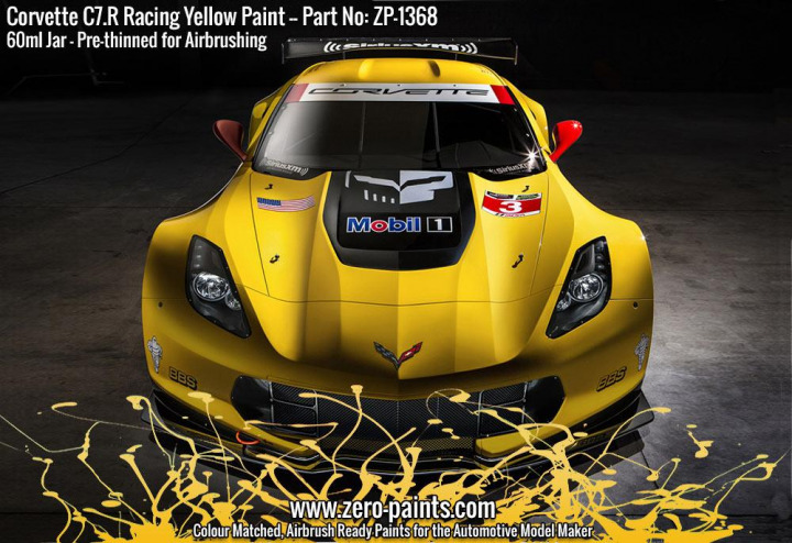 Boxart Corvette C7.R Racing Yellow  Zero Paints