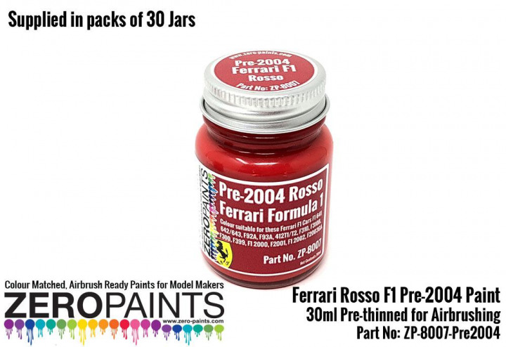 Boxart Rosso Ferrari Formula 1 Pre-2004 (1990-2003)  Zero Paints