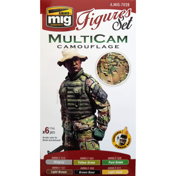 Boxart Figures Set - Multicam Camouflage A.MIG-7028 Ammo by Mig Jimenez