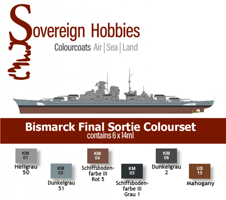 Boxart Colourcoats Set Bismarck Final Sortie  Colourcoats (since 2014)