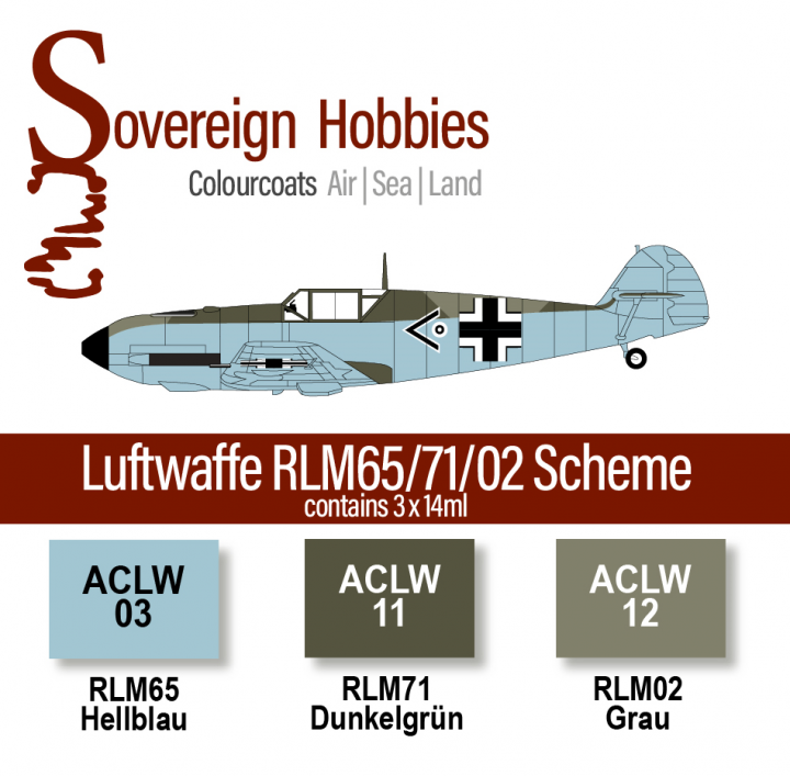 Boxart Colourcoats Set Luftwaffe RLM65/71/02 Day Fighter Scheme  Colourcoats (since 2014)