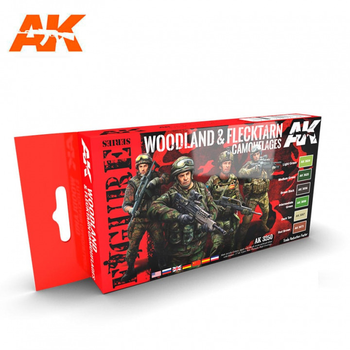 Boxart Woodland & Flecktarn Camouflages AK 3250 AK Interactive