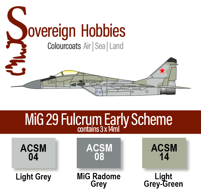 Boxart Colourcoats Set MiG 29 Fulcrum Early Scheme Colourset  Colourcoats (since 2014)