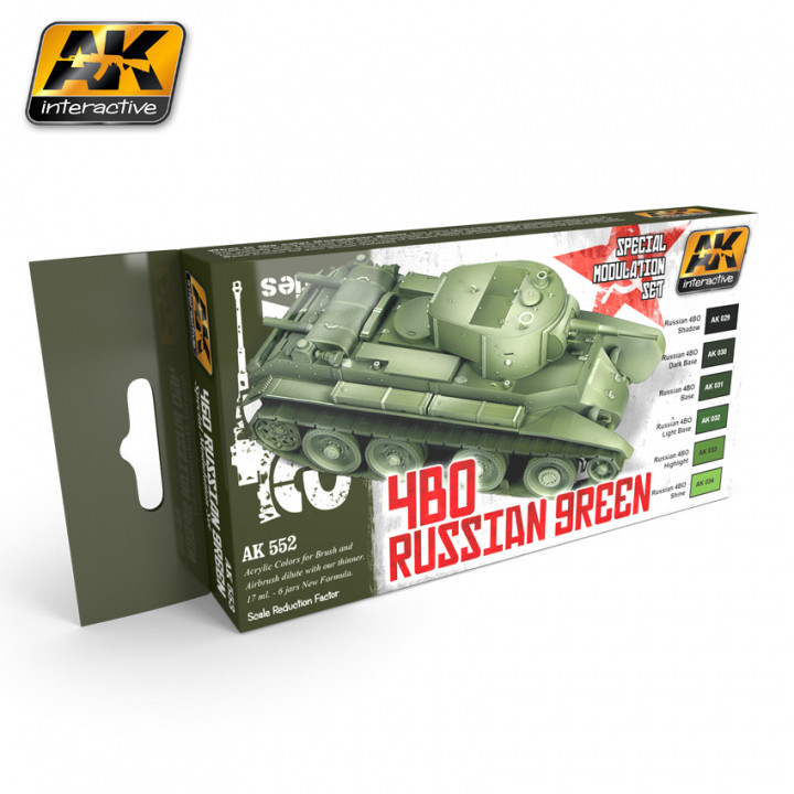 Boxart 4BO Russian Green Modulation Set AK 553 AK Interactive