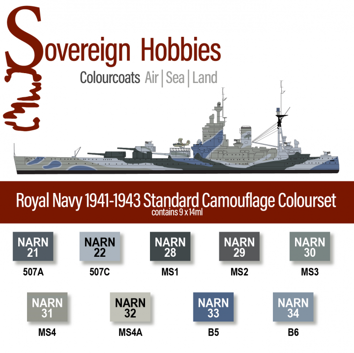 Boxart Colourcoats Set Royal Navy Camouflage 1941-1943  Colourcoats (since 2014)