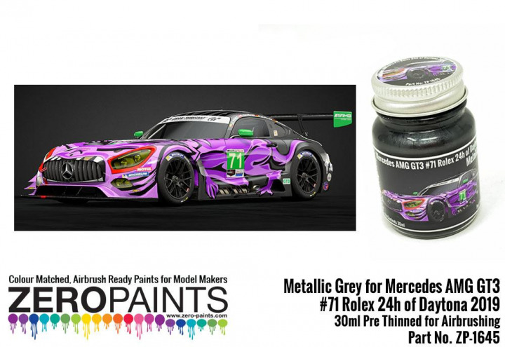 Boxart Mercedes AMG GT3 #71 Rolex 24h of Daytona 2019 Metallic Grey  Zero Paints