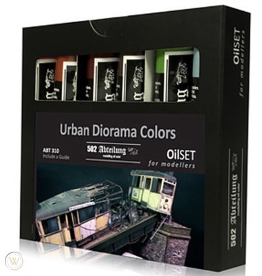 Boxart 502 Abteilung oil set - Urban Diorama Colors  MIG Productions