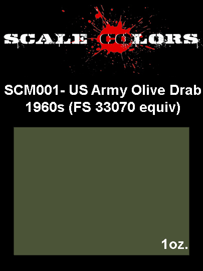 Boxart US 1960s Olive Drab 319 SCM001 Scale Colors