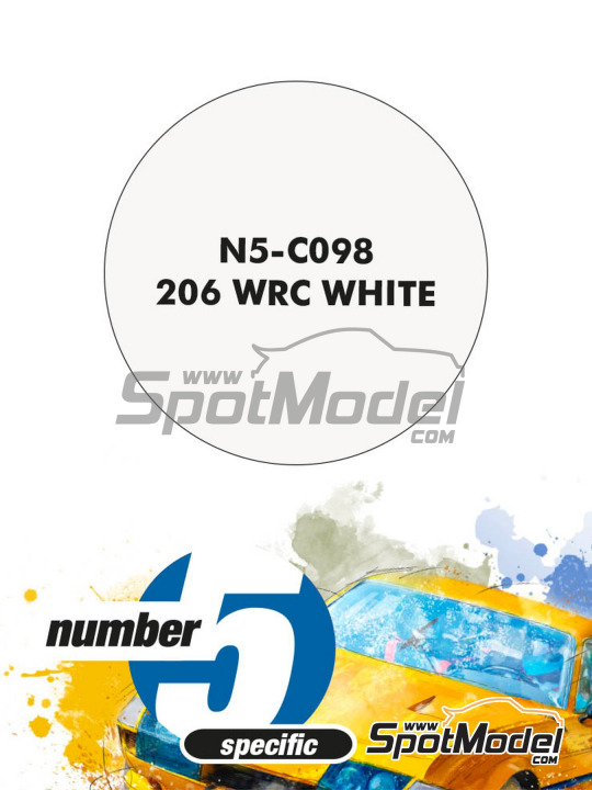 Boxart 206 WRC White  Number Five