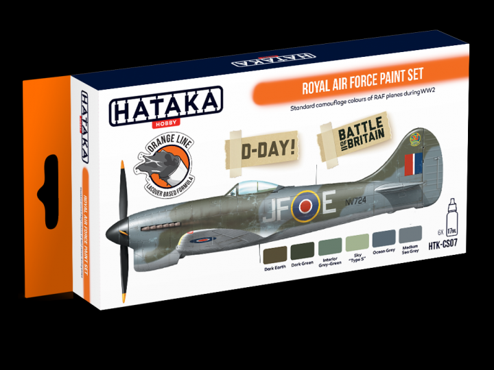 Boxart Royal Air Force paint set HTK-CS07 Hataka Hobby Orange Line