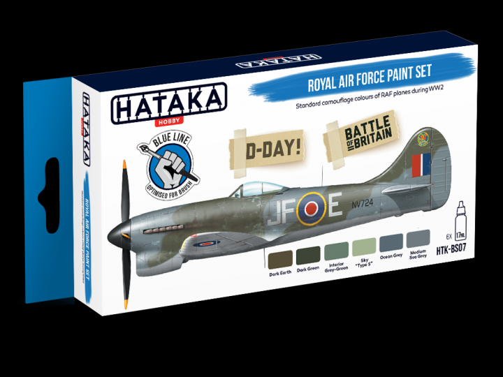 Boxart Royal Air Force paint set HTK-BS07 Hataka Hobby Blue Line