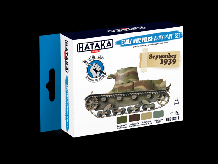 Boxart Early WW2 Polish Army paint set HTK-BS11 Hataka Hobby Blue Line