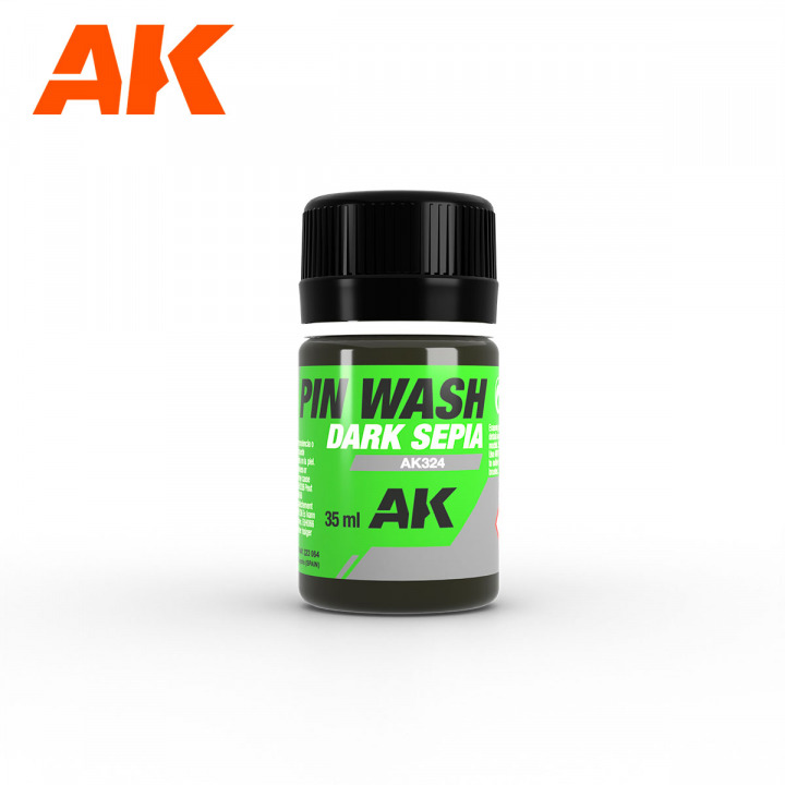 Boxart Pin Wash Dark Sepia AK 324 AK Interactive