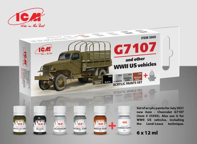 Boxart G7107 & other WWII US Vehicles  ICM