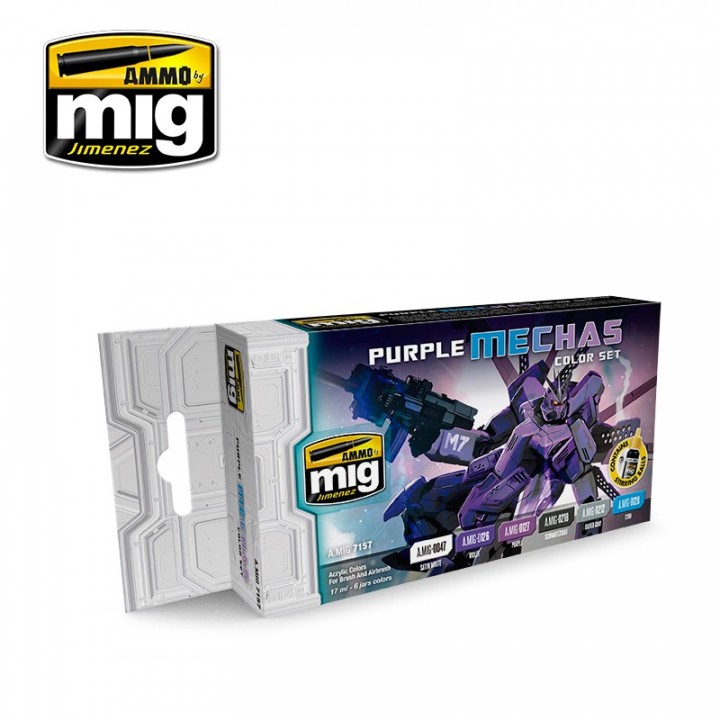 Boxart Purple Mechas Color Set  Ammo by Mig Jimenez