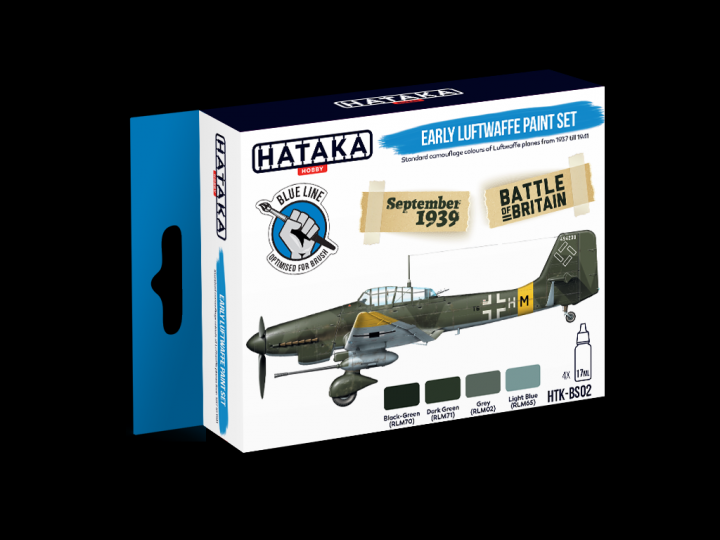 Boxart Early Luftwaffe paint set HTK-BS02 Hataka Hobby Blue Line