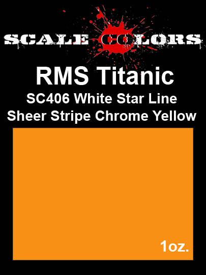 Boxart RMS Titanic White Star Line Sheer Stripe Chrome Yellow SC406 Scale Colors