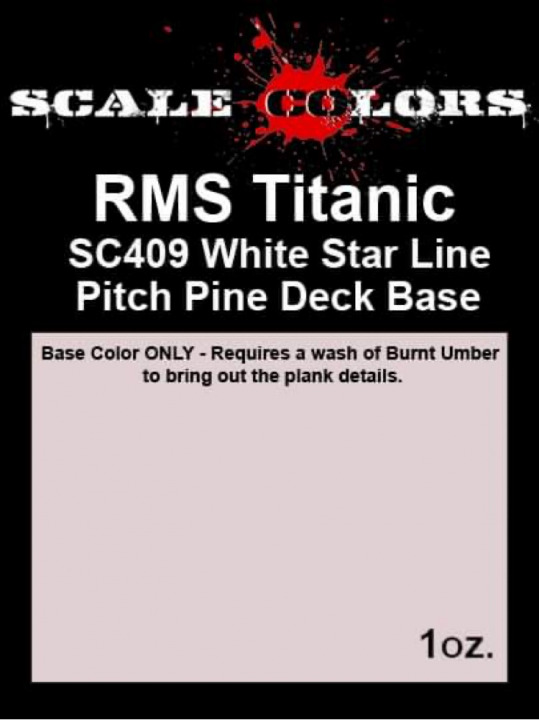 Boxart RMS Titanic Pitch Pine Deck Base SC409 Scale Colors