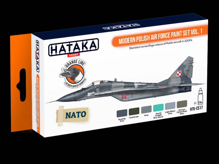 Boxart Modern Polish Air Force paint set vol.1 HTK-CS17 Hataka Hobby Orange Line