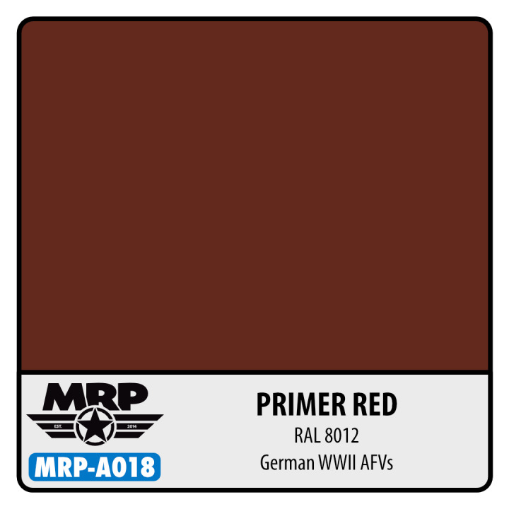 Boxart Primer Red RAL 8012 - German WWII AFV's MRP-A018 MR.Paint