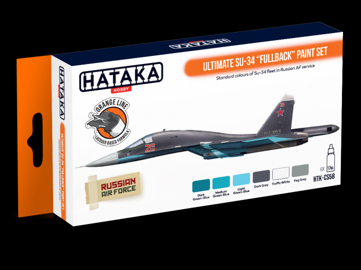Boxart Ultimate Su-34 „Fullback” paint set HTK-CS58 Hataka Hobby Orange Line