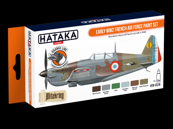 Boxart Early WW2 French Air Force paint set HTK-CS16 Hataka Hobby Orange Line