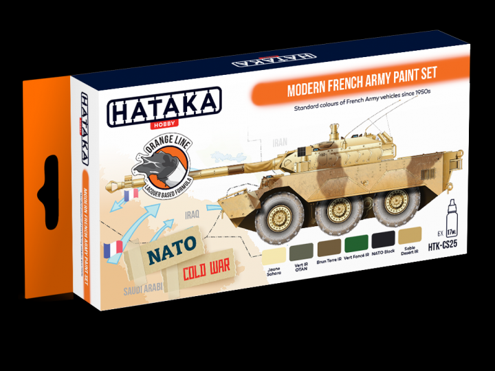 Boxart Modern French Army paint set HTK-CS25 Hataka Hobby Orange Line