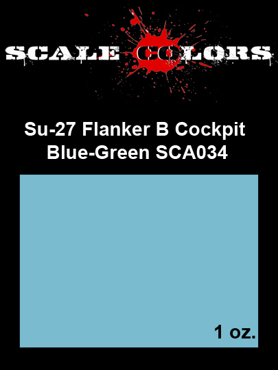 Boxart Su-27 Flanker B Cockpit Blue-Green  Scale Colors