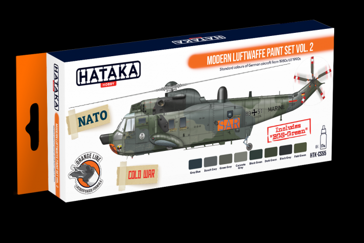 Boxart Modern Luftwaffe paint set vol. 2 HTK-CS55 Hataka Hobby Orange Line