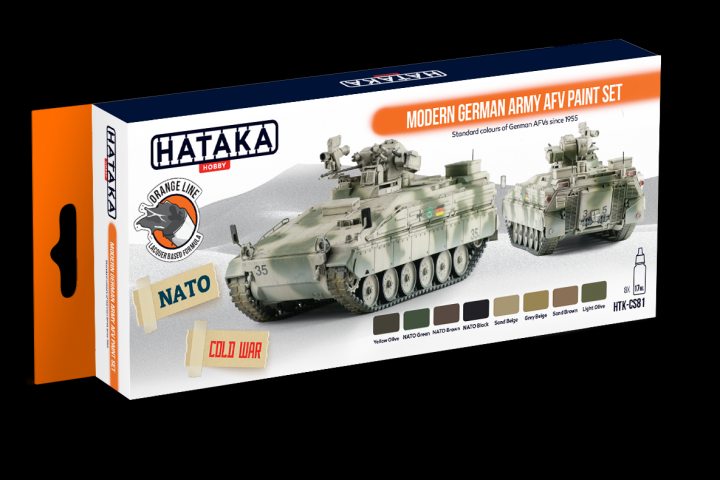 Boxart Modern German Army AFV paint set HTK-CS81 Hataka Hobby Orange Line