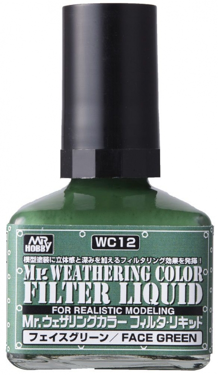 Boxart Mr. Weathering Color - Filter Liquid - Face Green  Mr. Weathering Color