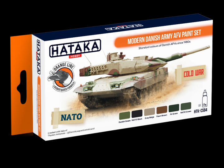 Boxart Modern Danish Army AFV paint set HTK-CS84 Hataka Hobby Orange Line