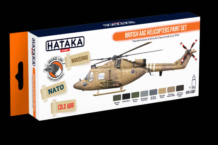 Boxart British AAC Helicopters paint set HTK-CS87 Hataka Hobby Orange Line
