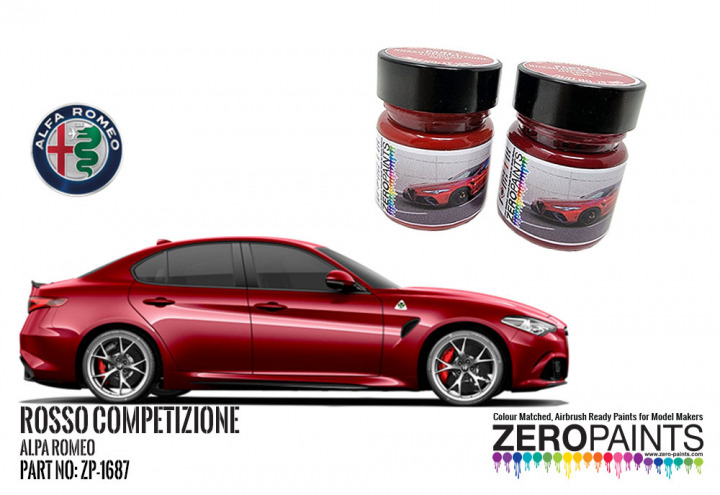 Boxart Alfa Romeo Guilia Quadrifoglio 361/B Rosso Comp. Paint Set  Zero Paints