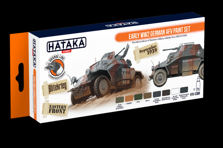 Boxart Early WW2 German AFV paint set HTK-CS88 Hataka Hobby Orange Line