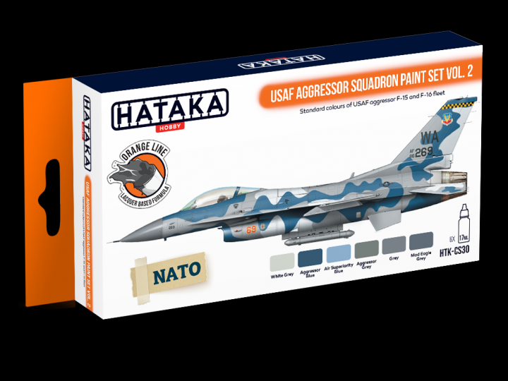 Boxart USAF Aggressor Squadron paint set vol. 2 HTK-CS30 Hataka Hobby Orange Line