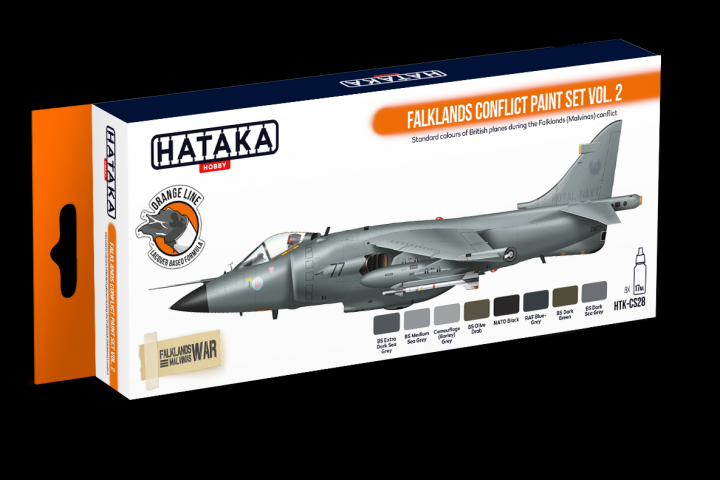 Boxart Falklands Conflict paint set vol. 2 HTK-CS28 Hataka Hobby Orange Line