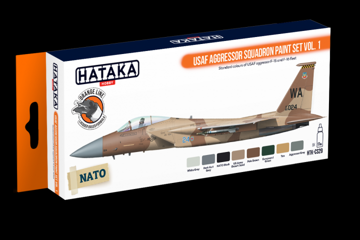 Boxart USAF Aggressor Squadron paint set vol. 1 HTK-CS29 Hataka Hobby Orange Line