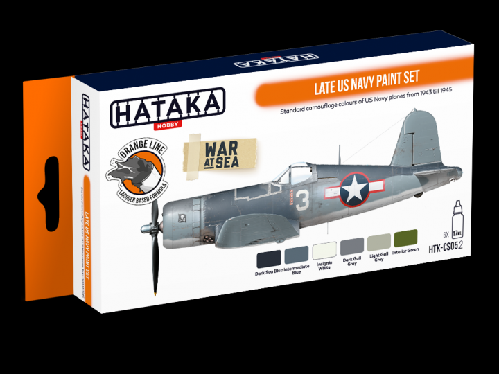 Boxart Late US Navy paint set HTK-CS05.2 Hataka Hobby Orange Line