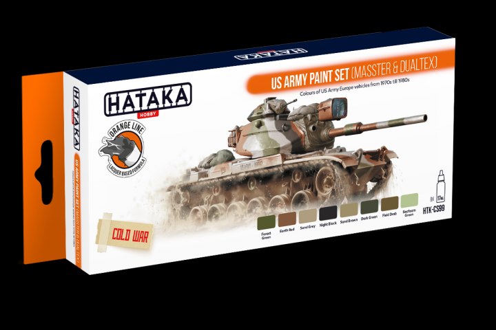 Boxart US Army paint set (MASSTER & DUALTEX) HTK-CS99 Hataka Hobby Orange Line