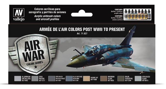 Boxart Armée de l’Air colors post WWII to present 71.627 Vallejo Model Air