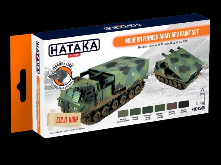 Boxart Modern Finnish Army AFV paint set HTK-CS65 Hataka Hobby Orange Line