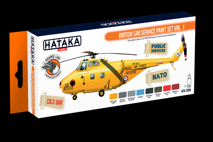 Boxart British SAR Service paint set vol.1 HTK-CS98 Hataka Hobby Orange Line