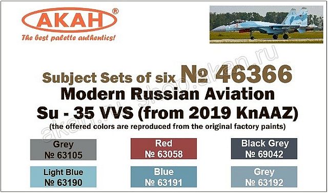 Boxart Modern Russian Aviation, Su-35 VVS (from 2019 KnAAZ) 46366 Akah